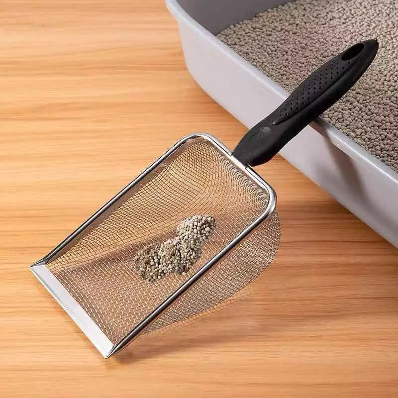 Pá Higiênica Aço Inoxidável para Gatos – Resistente e Ergonômica Caprili Shop Caixa de Areia Limpeza