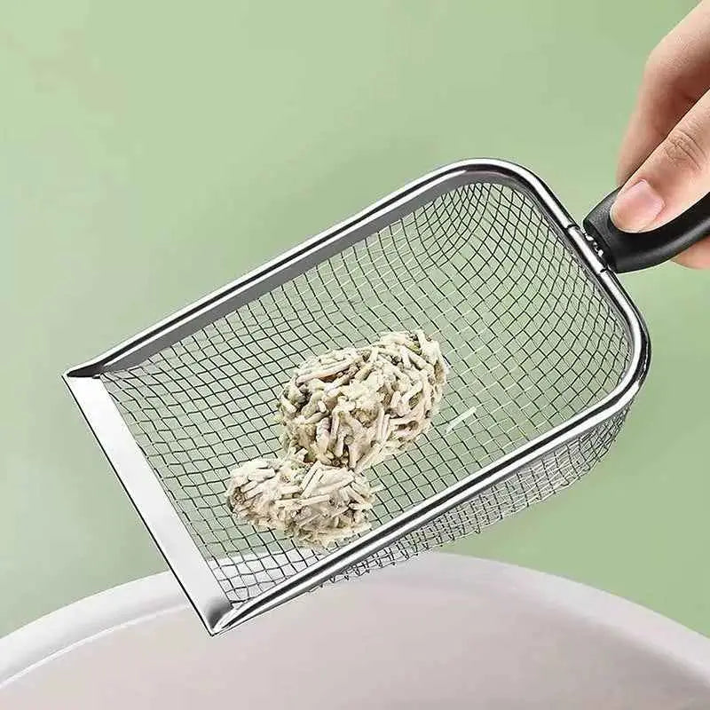 Pá Higiênica Aço Inoxidável para Gatos – Resistente e Ergonômica Caprili Shop Caixa de Areia Limpeza