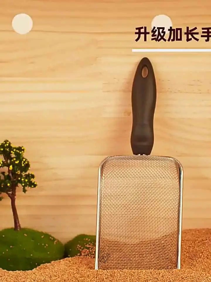 Pá Higiênica Aço Inoxidável para Gatos – Resistente e Ergonômica Caprili Shop Caixa de Areia Limpeza
