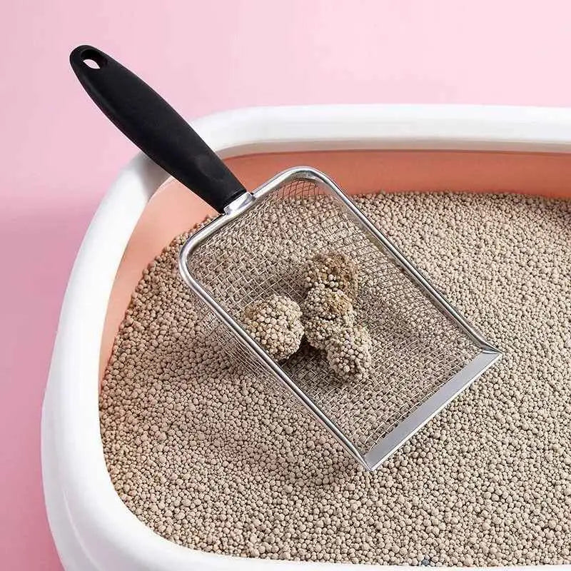 Pá Higiênica Aço Inoxidável para Gatos – Resistente e Ergonômica Caprili Shop Caixa de Areia Limpeza