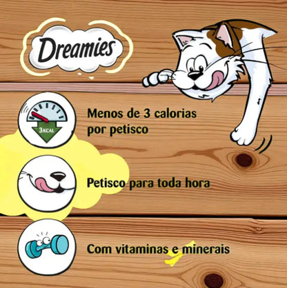 Petisco Dreamies Salmão para Gatos Adultos Crocante 40g | Caprioli Shop
