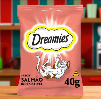 Petisco Dreamies Salmão para Gatos Adultos Crocante 40g | Caprioli Shop