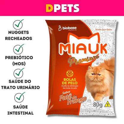 Petisco Premium para Gatos Elimina Bolas de Pelo caixa com 12 | Caprioli Shop petisco gatos