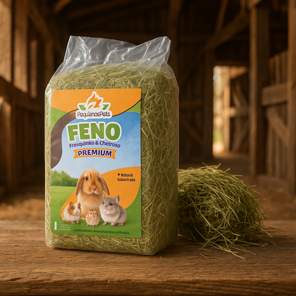 PequenosPets Premium Hay for Rabbits, Guinea Pigs and Rodents – Superior Nutrition and Quality - Caprili Shop 