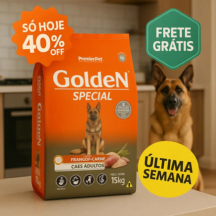 Golden Special Dog Food for Adult Dogs Original Beef and Chicken 15kg + Dental Health | Caprioli Shop For Dogs