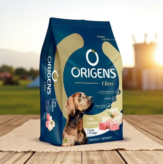 Ração Origens Class Cães Adultos Carne e Frango 15 Kg | Caprili Shop - Para Cachorro - 15kg