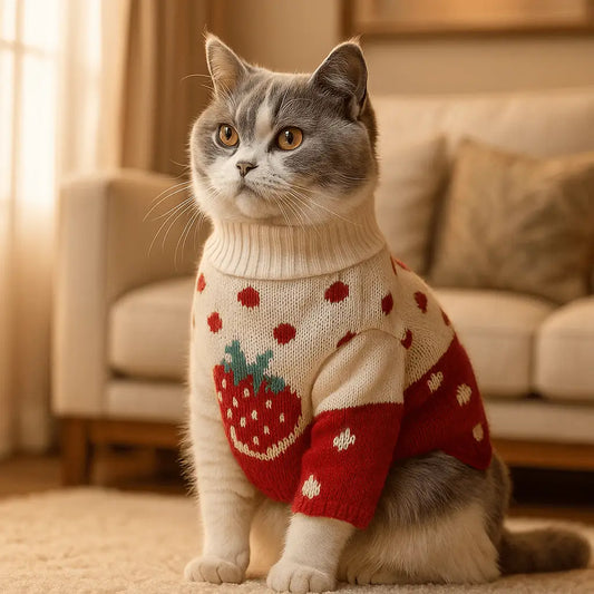 Roupa de Inverno Quente para Gatos - Estilo e Conforto | Caprioli Shon - roupas e acessórios para gatos