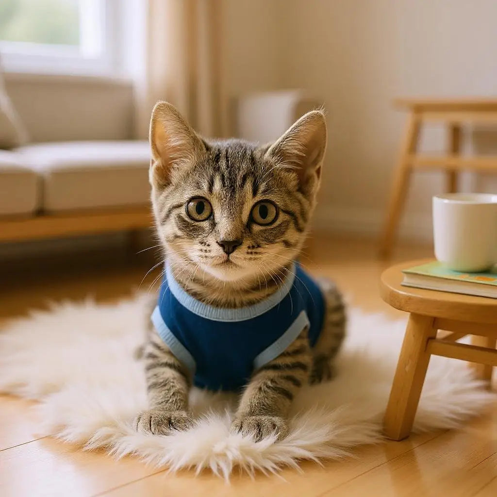 Roupa Protetora Pós-Castração para Gatos - Conforto e Estilo | Caprioli Shop - roupas e acessórios para gatos