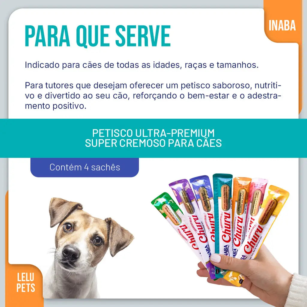 Inaba Churu Dog - Premium Creamy Treat for Dogs - Texture and Usage Details - Premium Pet Product Caprioli Shop
