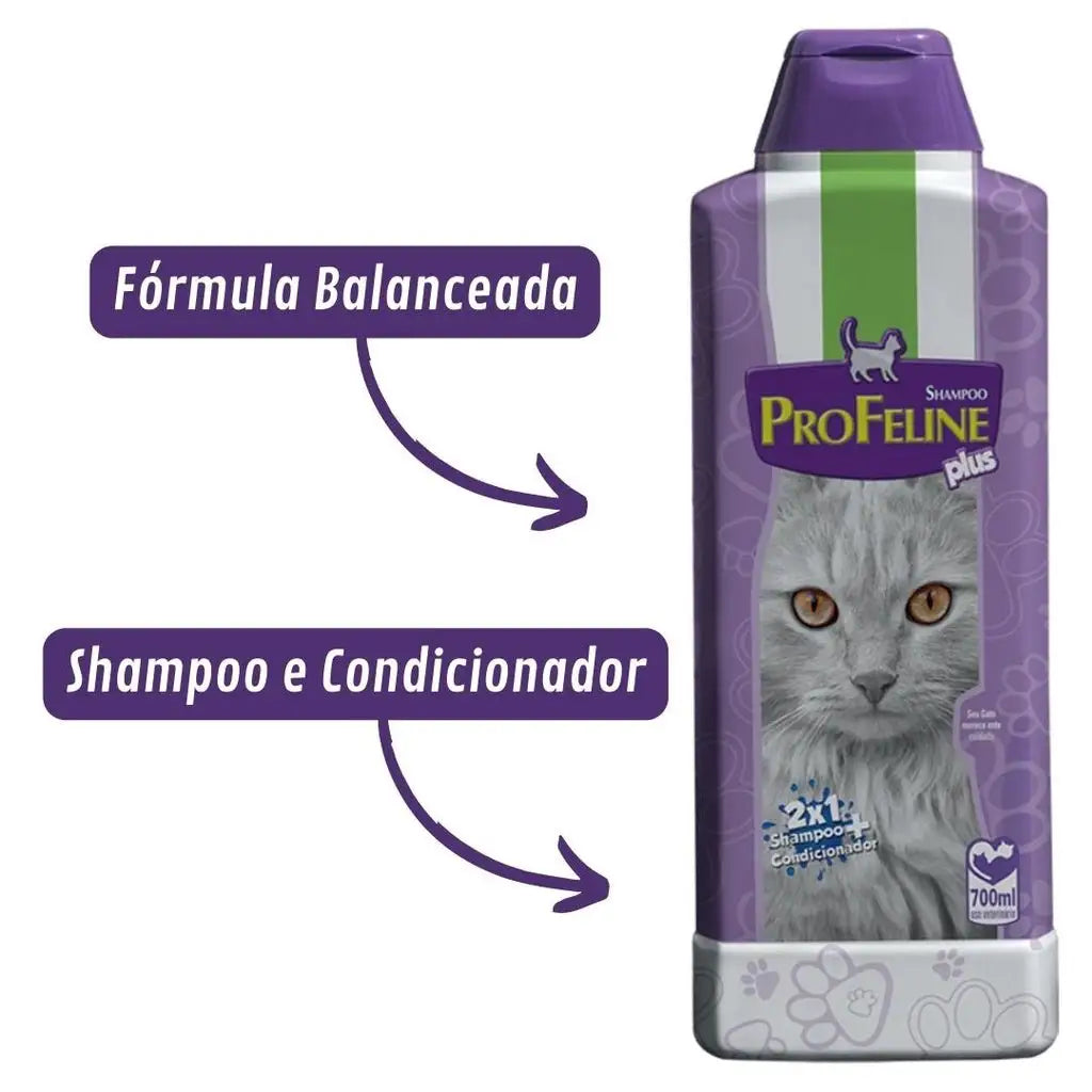 Shampoo 2 em 1 para Gatos Limpeza Suave e Eficaz | Caprioli Shop