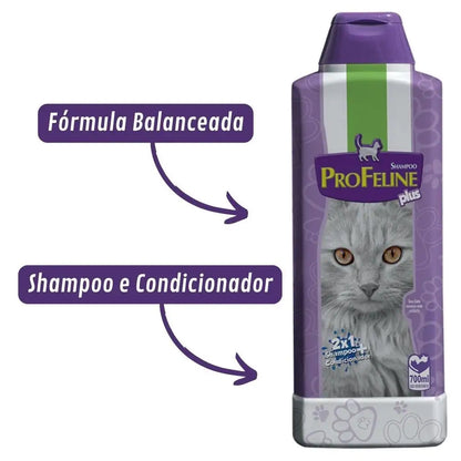 Shampoo 2 em 1 para Gatos Limpeza Suave e Eficaz | Caprioli Shop