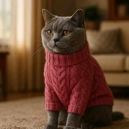 Suéter Quente para Gatos - Conforto Inverno | Caprioli Shop - roupas e acessórios para gatos