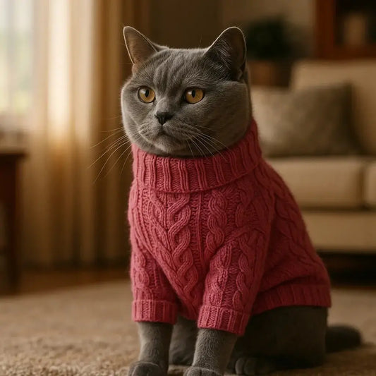 Suéter Quente para Gatos - Conforto Inverno | Caprioli Shop - roupas e acessórios para gatos