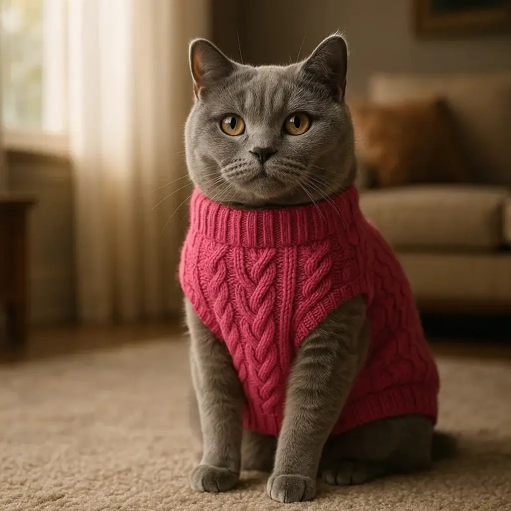 Suéter Quente para Gatos - Conforto Inverno | Caprioli Shop - roupas e acessórios para gatos