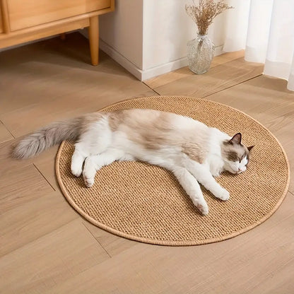 Tapete de Arranhar para Gatos em Xadrez Bege e Marrom | Caprioli Inter Arranhadores gatos