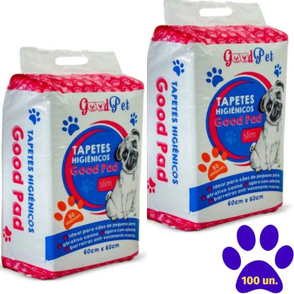 Tapete Higiênico Good Pad 60x60 cm Kit com 2x50 Conforto e Praticidade | Caprioli Shop tapete higiênico para cachorro