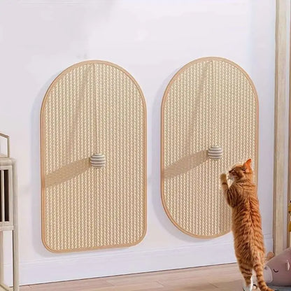 Tapete de sisal para gatos duradouro e riscar sofá com proteção parede | Caprioli Inter Arranhadores oval