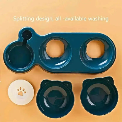 Tigelas 3 em 1 para Gatos Design Inclinado e Sofisticado I Caprioli Shop Comedouro Bebedouro
