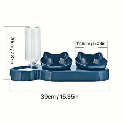 Tigelas 3 em 1 para Gatos Design Inclinado e Sofisticado I Caprioli Shop Comedouro Bebedouro