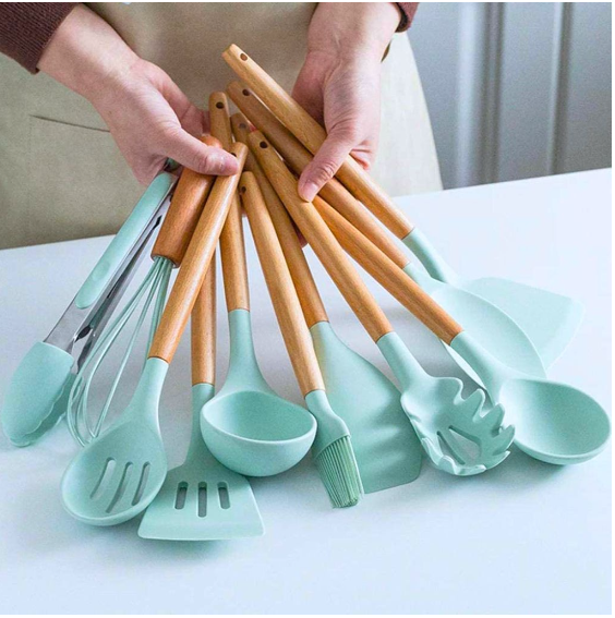 Kit Utensílios de Cozinha em Silicone 12 Peças