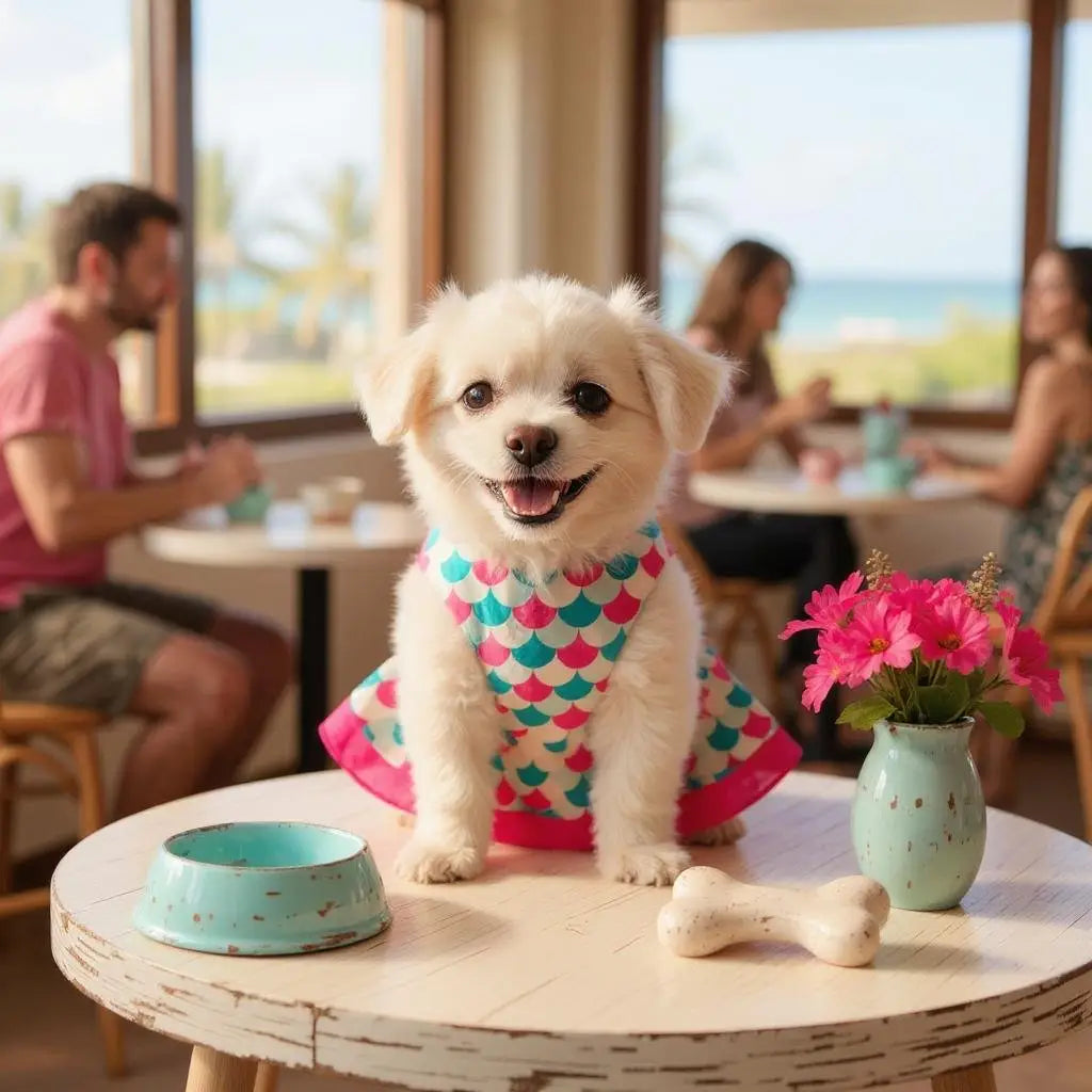 Vestido Pet Elegante para Todos os Tamanhos | Caprioli Shop - Acessórios Pets - escamas Pink / Tamanho P