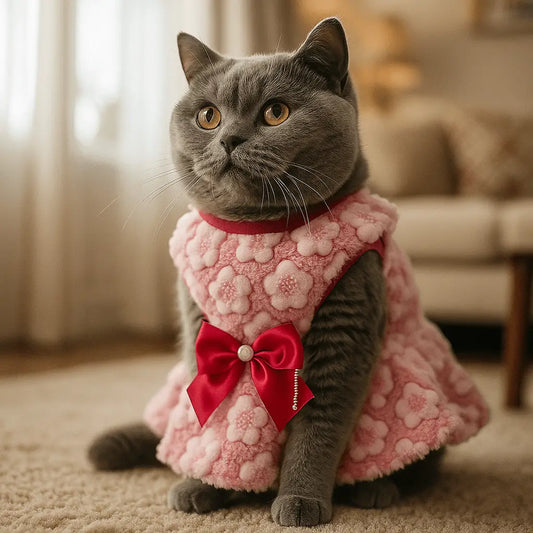 Vestido Soft para Gatos - Estilo e Conforto Inverno | Caprioli Shop - roupas e acessórios para gatos